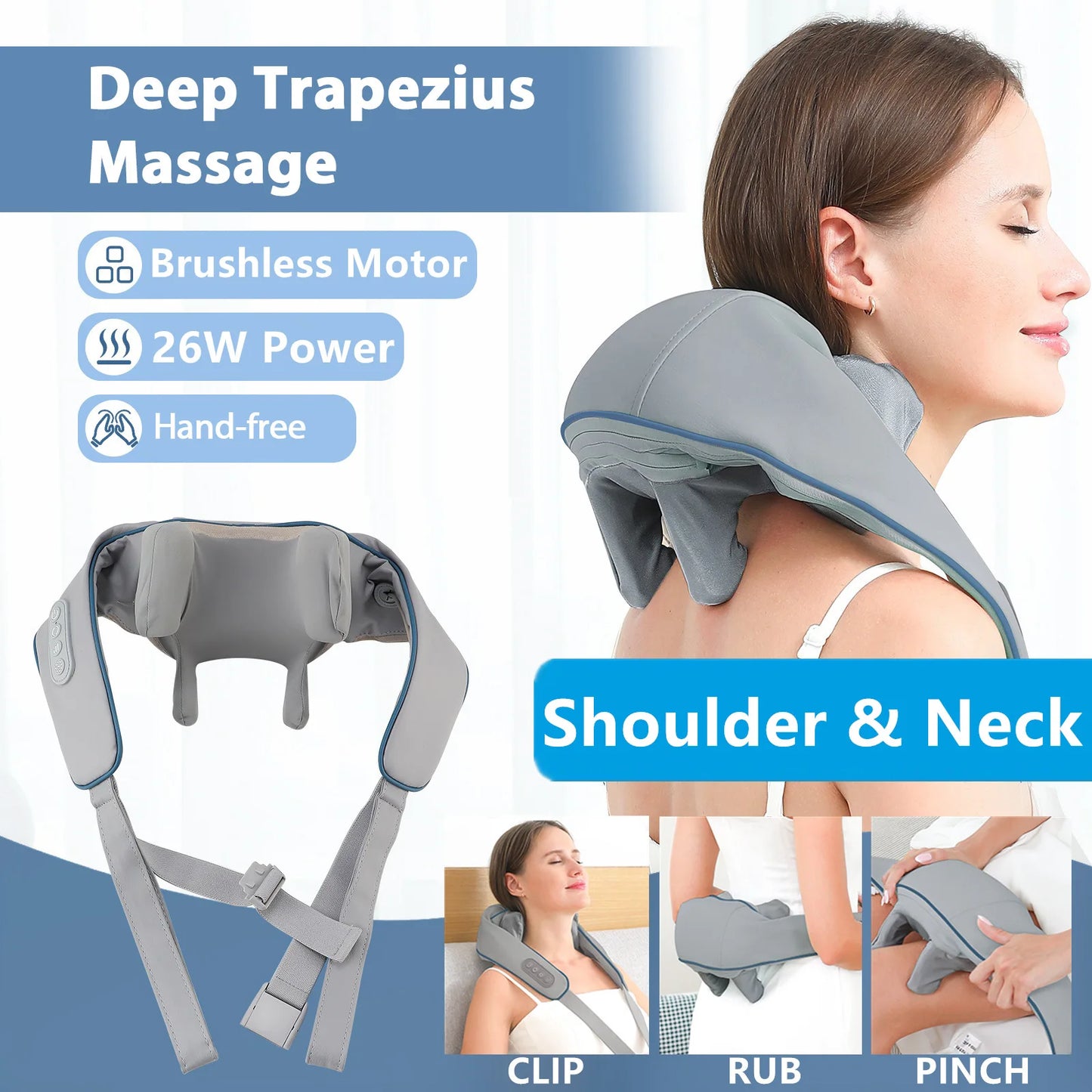 Relax Anytime, Anywhere: Comfy Core's 26W Wireless Neck & Shoulder Massager