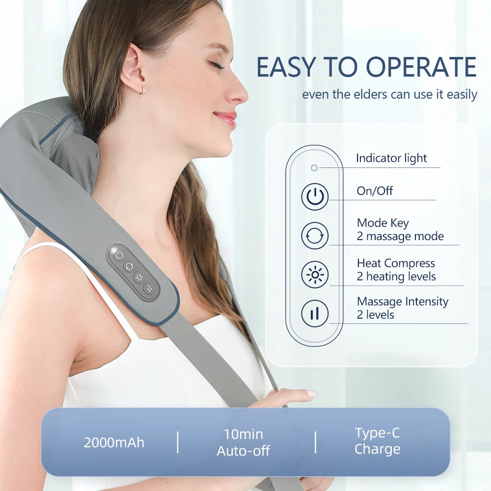 Relax Anytime, Anywhere: Comfy Core's 26W Wireless Neck & Shoulder Massager